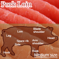 Medium-Sized Pork Loin Lean