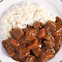 Pork curry and rice