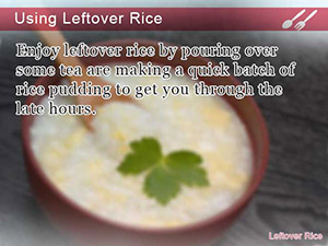 Using Leftover Rice