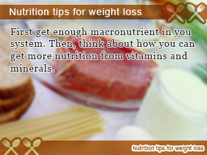 Nutrition tips for weight loss