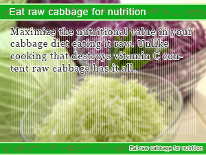 Eat raw cabbage for nutrition