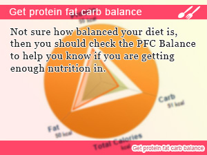 Get protein fat carb balance