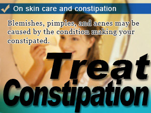 On skin care and constipation