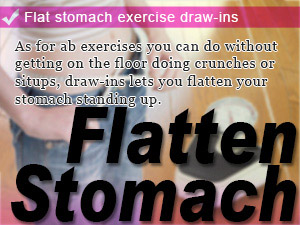 Flat stomach exercise draw-ins