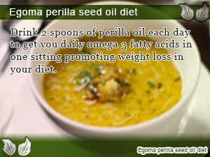 Egoma perilla seed oil diet