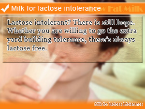 Milk for lactose intolerance