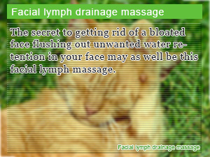 Facial lymph drainage massage