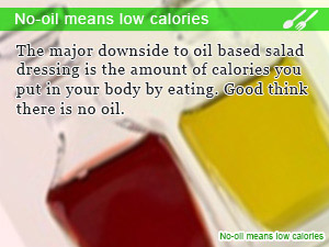 No-oil means low calories
