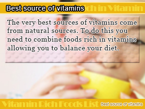 Best source of vitamins