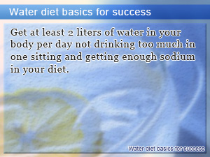 Water diet basics for success