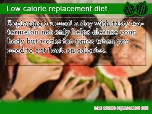 Low calorie replacement diet