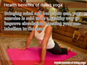 Health benefits of doing yoga