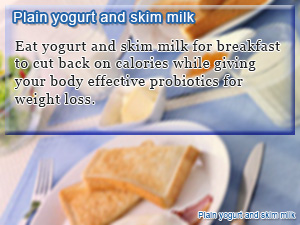 Plain yogurt and skim milk