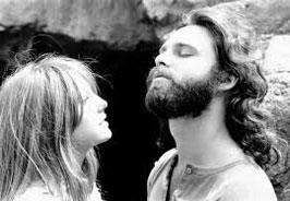 woman checking out beard of jim morrison