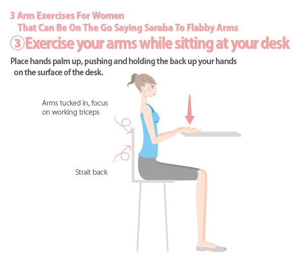 exercise your arms while sitting at your desk