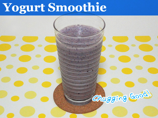 complete yogurt smoothie blueberry banana