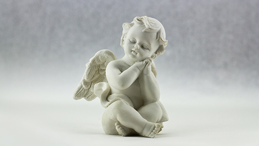 A figurine of a little angel.