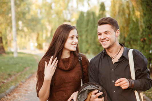 couple walking together