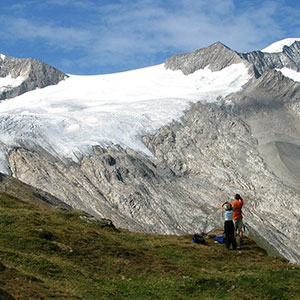 couple on mountain hike