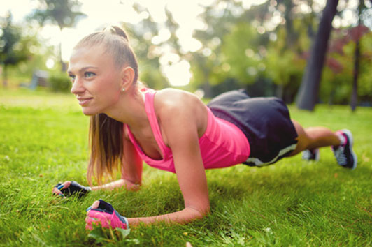 girl doing planks