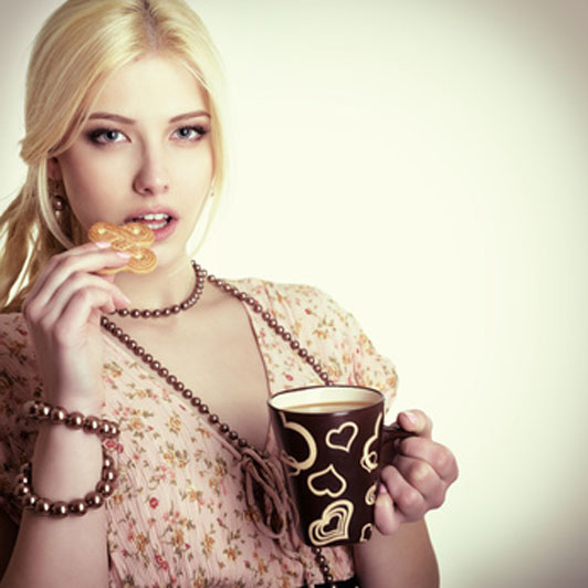 girl eating cookie