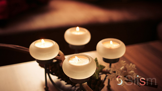 four tea light candles