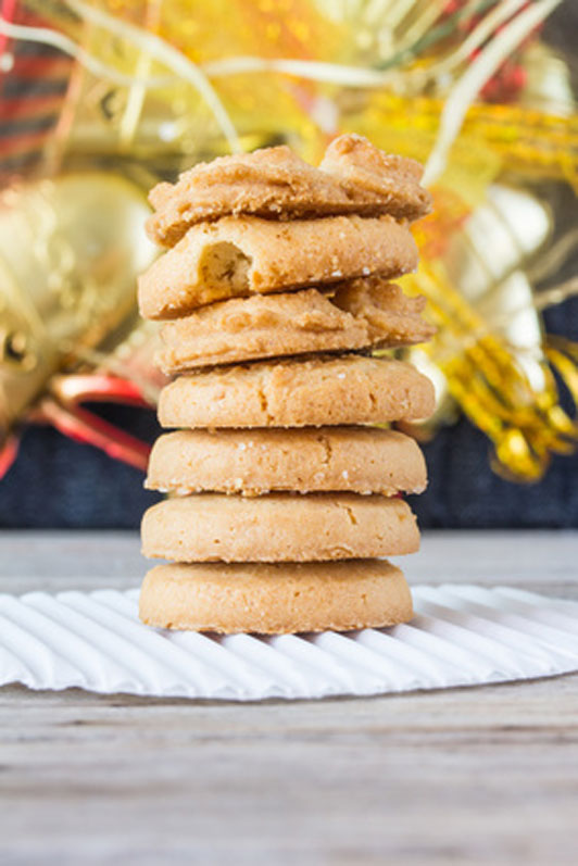 stack of Christmas cookies