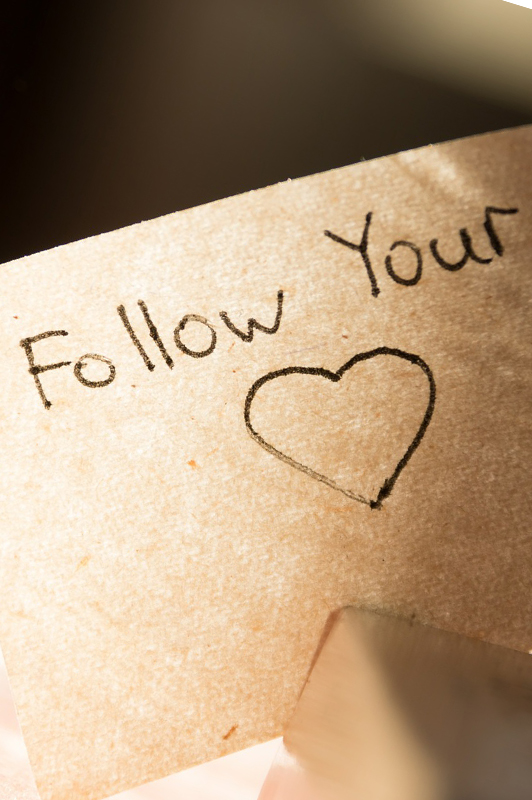 A paper saying follow your heart