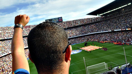 A guy at a stadium.