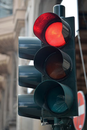 red street light