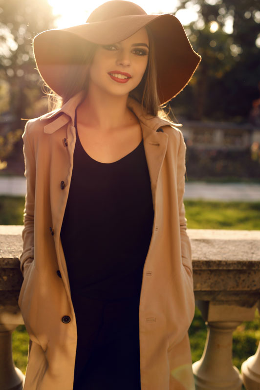 girl standing outside