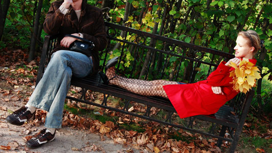 couple on bench