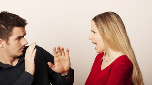 young couple fighting