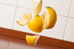 lemon in air