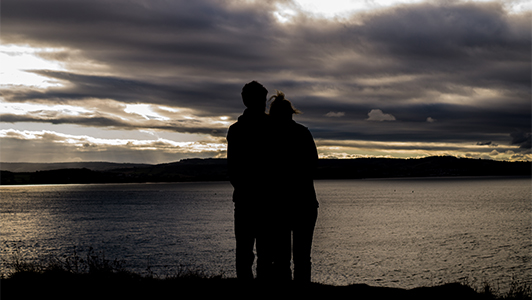 Man being there for his girlfriend