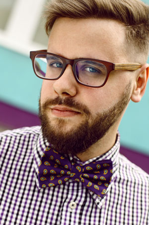 bearded guy wearing glasses