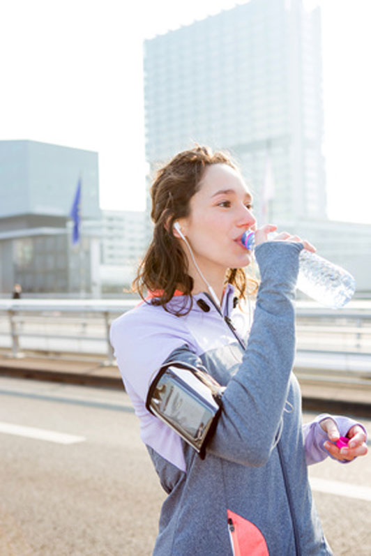 girl drink water