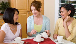 A group of women talking