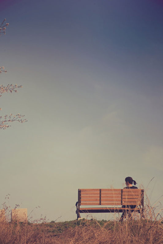 girl on bench