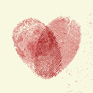 fingerprint heart