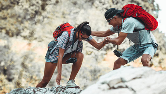 couple hiking