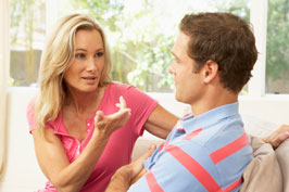 Woman sharing something she loves