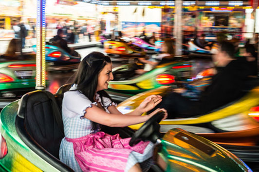 bumper car woman