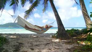 Woman resting in the shade