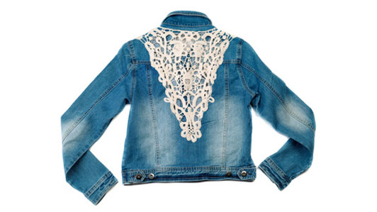 Five Ways to Add Lace to a Denim Jacket