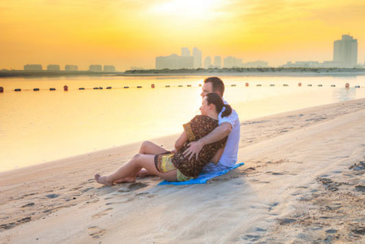 couple watching sunrise