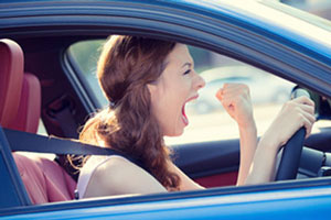 road rage woman