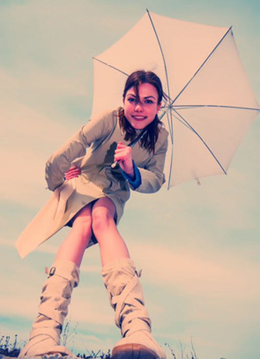 girl with umbrella