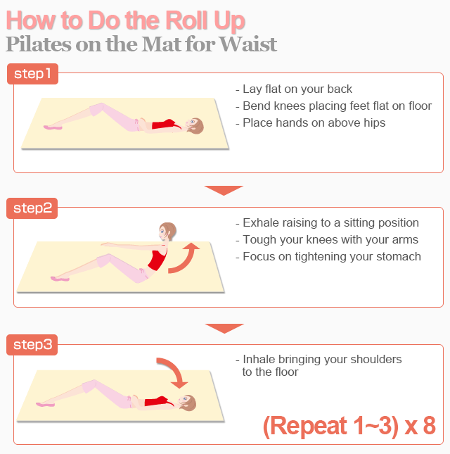 How to Do the Roll Up - Pilates on the Mat for Waist