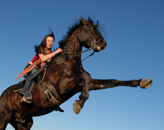 girl riding horse